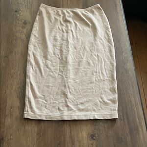 American Apparel Cream Pencil Skirt